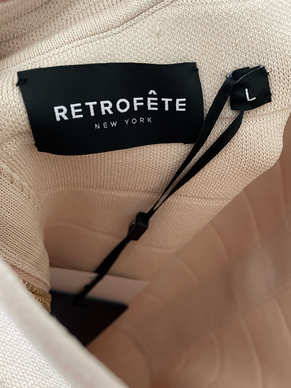 NEW Retrofete Andy Knit Dress - Bone Size Large Contemporary Luxury NWT. Sk22 - Picture 5 of 11